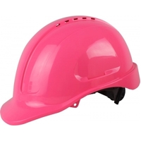 Maxiguard Vented Hard Hat Helmet With Sliplock Harness - Pink