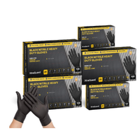 Shield Right Black Nitrile XtraGuard Disposable Gloves Heavy Duty - 2XL
