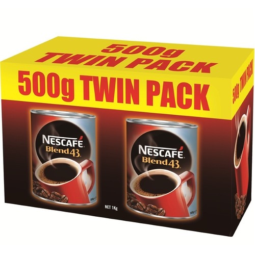COFFEE NESCAFE BLEND 43 CAN 500G TWIN PACK