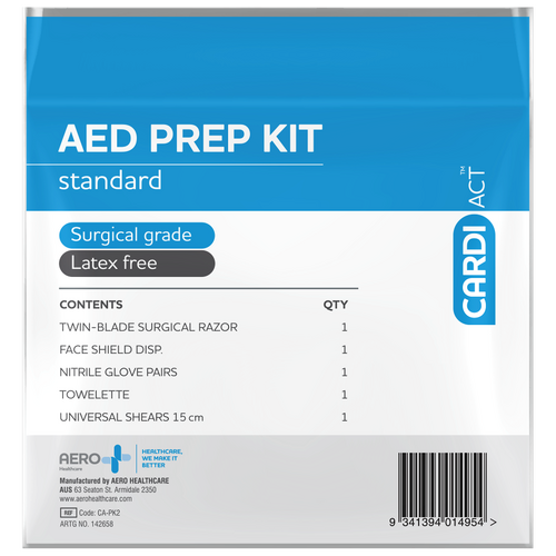 CARDIACT AED Basic Prep Kit 12.5 x 20.5cm