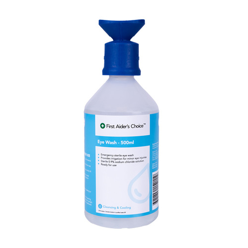 FAC Saline Eye Rinse w/ Eye Cap 500ml