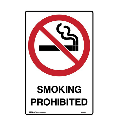 Smoking Prohibited Sign (Polypropylene) H450mm x W300mm