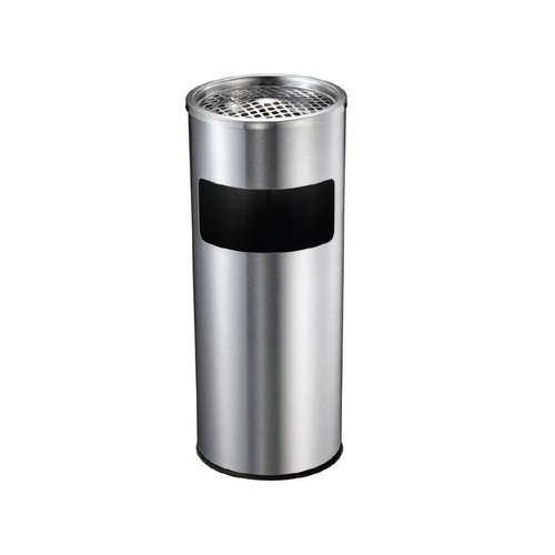 Round Lobby Ash Bin, Stainless Steel