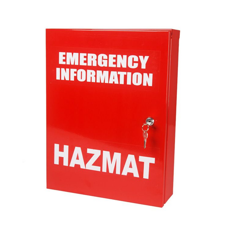 Emergency Information Hazmat Cabinet, Small - Red