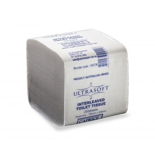 Ultrasoft Interleaved Toilet Tissue 2 Ply 250 Sheets 