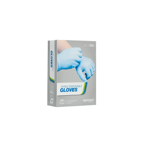 E3, Nitrile Disposable Gloves, Large Pairs, 5pk