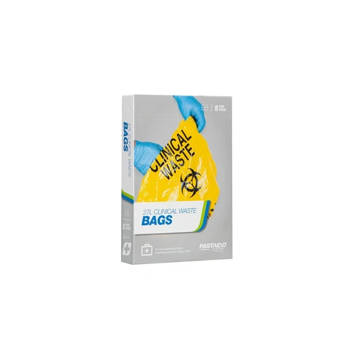 E5, Clinical Waste Bags, 27L, 5pk