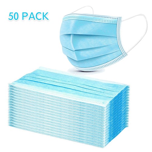 General Face Mask 3 Ply 50 Pack With Earloops - 10 Boxes