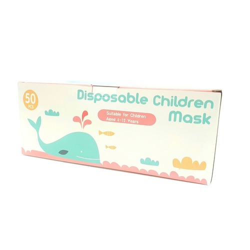 Childrens 3 Ply Face Masks - 50 Pack