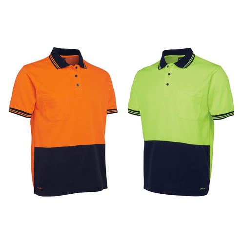 JBs Wear Hi Vis Short Sleeve Cotton Back Polo  Polo Shirt 6HPS