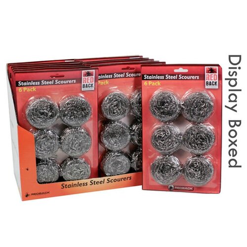 Redback Stainless Steel Scourers 6 Pack