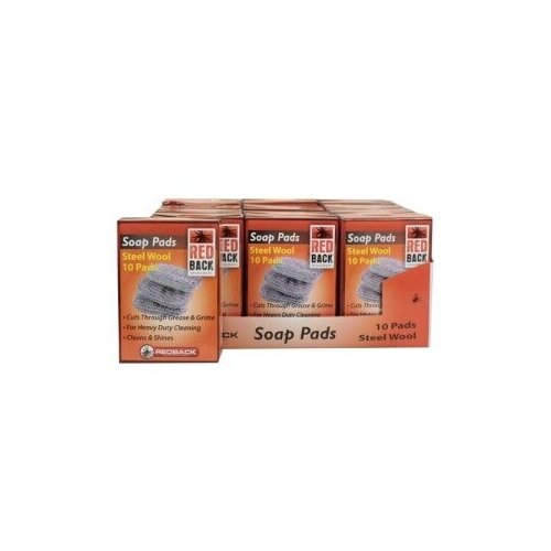 Redback Steel Wool Soap Pads 10 Pack