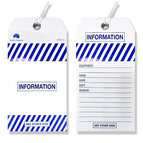 Tear Resistant &quot;Information&quot; Safety Tag MS-SDT102