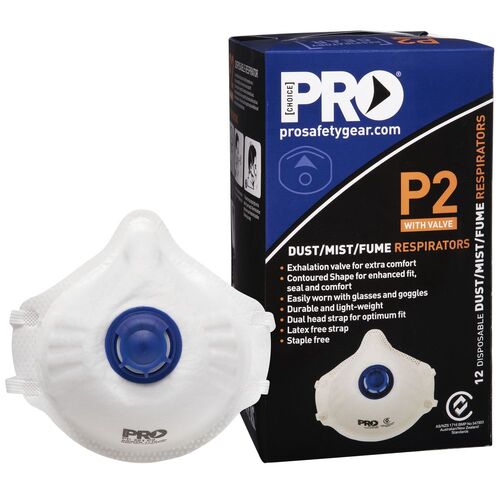 ProChoice Valved Respirators P2 Rating PC321 12 Pack (Carton of 20 Boxes)