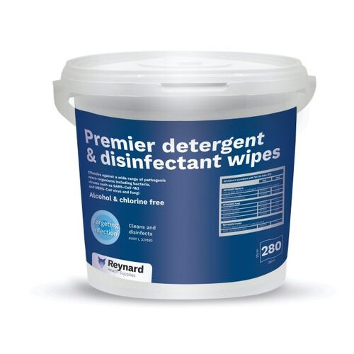 Reynard Premier Detergent &amp; Disinfectant Wipes 280 Pack RHS205