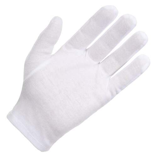 Interlock Cotton Knit Gloves Hemmed Cuff - 12 Pairs