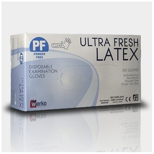 Ultra Fresh Disposable Latex Powder Free Gloves - Carton of 10