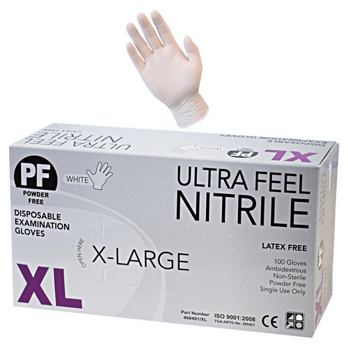 White Nitrile Powder Free Exam Glove Nitrile