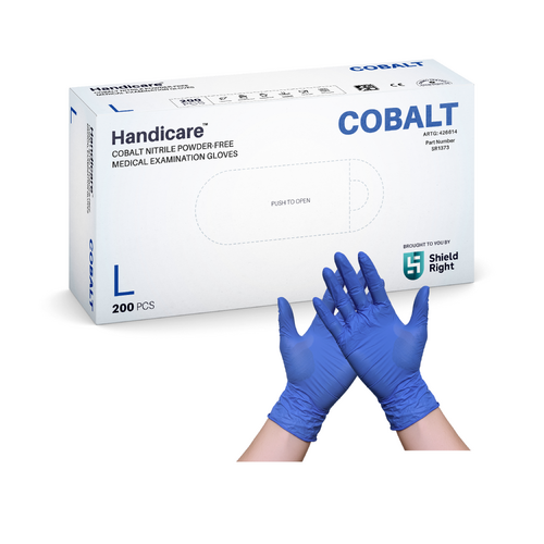 Handicare Cobalt Nitrile Medical Examination Gloves - 200 Pack