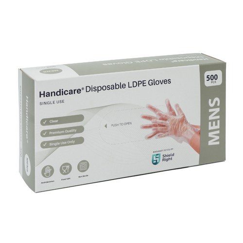 Shield Right LDPE Disposable Gloves - Carton of 10