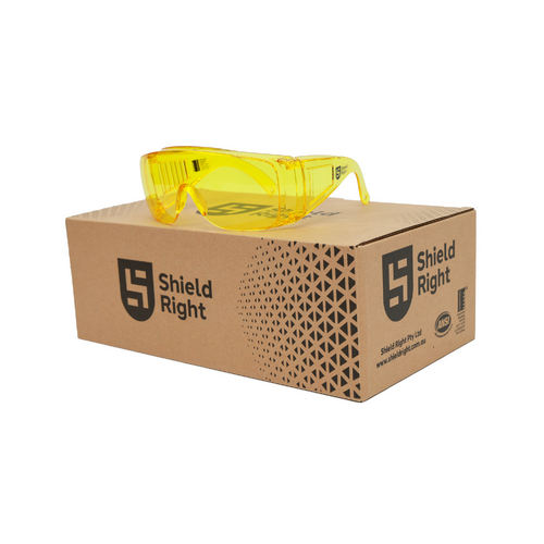 Shield Right Visitor Safety Glasses Amber - Carton of 300