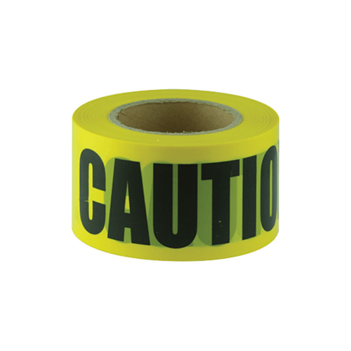 Barricade/Barrier Tape Caution - Black on yellow 75mm x 100 Metres - Carton of 24 Rolls