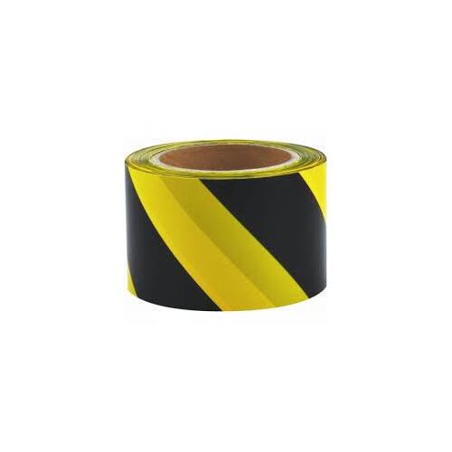 Barricade/Barrier Tape - Yellow &amp; Black 75mm x 100 Metres - Carton of 24