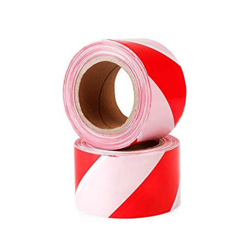 Shield Right Red and white barricade tape 75MM X 100M