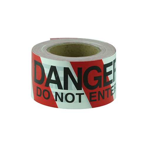 DANGER DO NOT ENTER black on red/white 75MM X 100M - Carton of 24