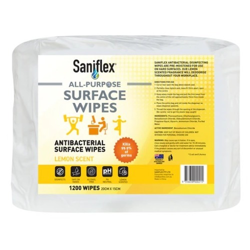 Saniflex All Purpose Antibacterial Surface Wipes 1200 Bag